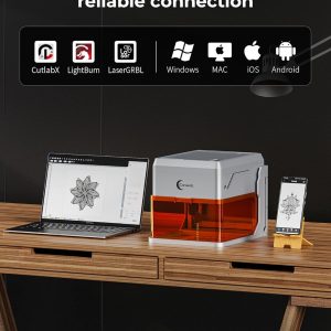 A1 Pro 10W Mini Laser Engraver with Camera, Portable Laser Engraver and Cutter Desktop Lazer Engraving Machine for Wood Leather Painted Metal Glass, Home DIY, Small Business, Class 1