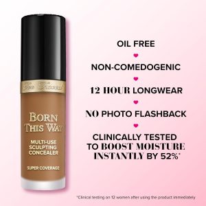Too Faced Born This Way Super Coverage Multi-Use Concealer | Full Coverage, Non-Comedogenic, Oil Free + Long Lasting Concealer | Hyaluronic Acid, Coconut Water + Alpine Rose