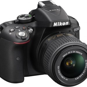 Nikon D5300 24.2 MP CMOS Digital SLR Camera with 18-55mm f/3.5-5.6G ED VR Auto Focus-S DX NIKKOR Zoom Lens (Black)