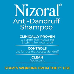 Nizoral Anti-Dandruff Shampoo with 1% Ketoconazole, 14 Fl Oz, Fresh Scent, Anti Fungal Shampoo
