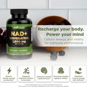 Gade Nutrition NAD Supplement with Resveratrol | Nicotinamide Plus in Capsules Made in USA | Antioxidant Healthy Aging Supplement (Pack of 2)