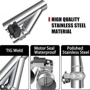 2.5 Inch Electric Exhaust Cutout with Elbow Valved Muffler Valvetronic Exhaust Valve Kit