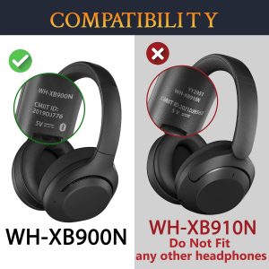SOULWIT Cooling Gel Replacement Earpads for Sony WH-XB900N/WH-CH710N/WH-CH720N/WH-RF400/MDR-RF895RK Headphones, Ear Pads Cushions with High Density Foam - Black