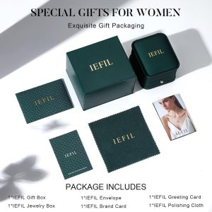 Iefil Mothers Day Gifts for Mom - 925 Sterling Silver Rose Heart Birthstone Necklace, Birthstone Jewelry Gifts for Mom/Mother in Law