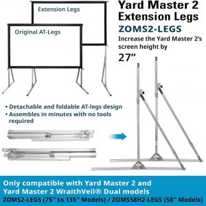 Elite Screens Yard Master 2, 110-INCH Outdoor Projector Screen with Stand 16:9, 8K 4K Ultra HD Fast Fold Portable Movie Screen Foldable Easy Snap On Cinema Theater, OMS110H2