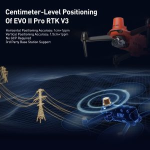Autel Robotics EVO II PRO RTK V3, Real-time Centimeter-Level Positioning, Remote ID, S-ony 1'' 6K/30fps HDR Camera, GNSS Base Station & PPK Support, 38 Minutes, 15KM Transmission, for Mapping/Photogrammetry/Urban Planning/Searching