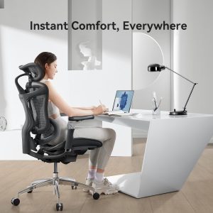 SIHOO Doro C300 Pro - Silla ergonómica de oficina con apoyabrazos ultrasuaves de 6D, soporte lumbar dinámico, ajuste de profundidad del asiento, respaldo ajustable, silla de escritorio grande y alta
