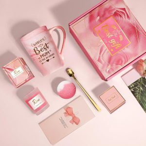 Regalos para el Día de la Madre para mamá, esposa, abuela, hermana, amigas: juego de cestas de regalo de cumpleaños único para la mejor mamá personalizada de parte de la hija del hijo, regalos de spa para Navidad, cumpleaños, San Valentín