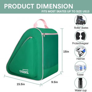 Goloni Skate Bag for Ice Skates, Inline Skates, Roller & Quad Skates,Unisex Skating Gear Bag for Adults