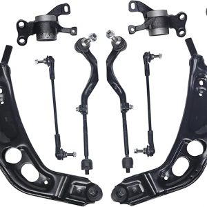 Front Control Arm Compatible with 2016-2020 BMW X1 X2 2016-2020 Mini Cooper Clubman Suspension Kit Ball Joint Bushing Sway Bar Stabilizer Link Tie Rod Assembly 31126871301 31126871302