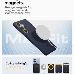 Spigen for Galaxy S25 Ultra Case, Nano Pop MagFit [Compatible with MagSafe] [Fast Wireless Charging] - Blueberry Navy