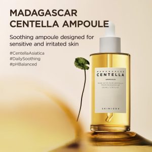 SKIN1004 Madagascar Centella Ampoule, Korean Face Serum with Centella Asiatica for Hydrating & Moisturizing Care, Soothing Facial Serum for Skin Balance and Glow, Korean Skin Care, 3.38 fl.oz / 100 ml