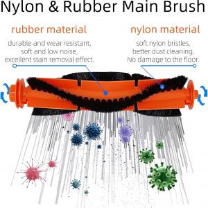 Kit de accesorios para aspiradora robot Xiaomi S20, 1 cepillo principal, 2 filtros HEPA, 4 cepillos laterales, 2 almohadillas de trapeador, 1 herramienta de limpieza, piezas de repuesto accesorios de