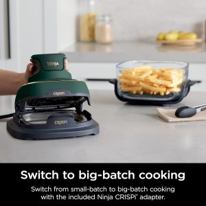 Ninja Crispi 5-in-1 Glass Air Fryer | 450°F, Nontoxic, 4QT & 6-Cup Containers & Lids | Microwave, Freezer, Dishwasher Safe | Max Crisp, Air Fry, Bake, Recrisp, Keep Warm | Brit. Racing Green, FN103BF