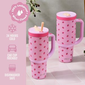 Ello Oasis 30oz Stainless Steel Tumbler - Strawberries