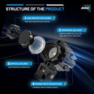 Motorcycle LED Fog Light 60W 20000LM Auxiliary Lights 7 Modes Amber White Light Combo with Waterproof Wire Harness Kit for Motorcycle GS Pan America Adventure and Adventure