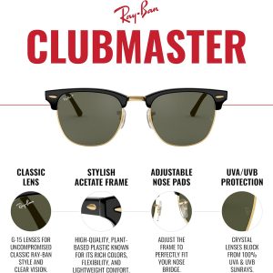Ray-Ban RB3016 Clubmaster Square Sunglasses
