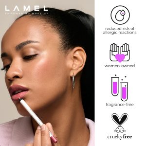 Lamel Lip Liner Pencil - Berry - 2-in-1 Waterproof Lip Liner - 8-Hour Wear, Creamy Texture, Sharpenable, High Pigment - Provides Smooth Finish or Full Coverage - N.404