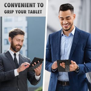 MoKo Security Hand-Strap for 6-8" Kindle eReaders Fire Tablet, Kindle/Kobo/Voyaga/Lenovo/Sony E-Book Tablet, High-Elasticity Versatile Hand Strap Lightweight Finger Grip Holder, Black