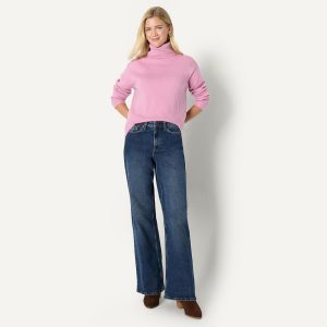 Amazon Essentials Women's Relaxed-Fit Cotton Blend Turtleneck Pullover Sweater