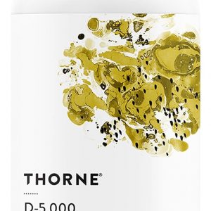 THORNE - Vitamin D-5,000 - Vitamin D3 Supplement - Supports Healthy Bones, Teeth & Muscles, Plus Cardiovascular & Immune Function* - NSF Certified for Sport - Gluten, Dairy & Soy-Free - 120 Capsules