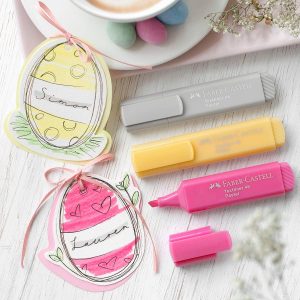 Faber-Castell Juego de resaltadores pastel - 8 rotuladores con punta de cincel en varios colores pastel