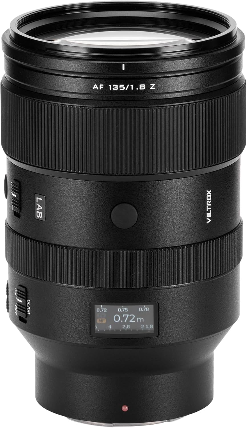 VILTROX 135mm f/1.8 Z, AF 135mm F1.8 LAB Z Lente para Montura Nikon Z, Lente Telefoto Media Montura Z de Fotograma Completo para Nikon Z Z6III Z6II Z7II Z5 Zf
