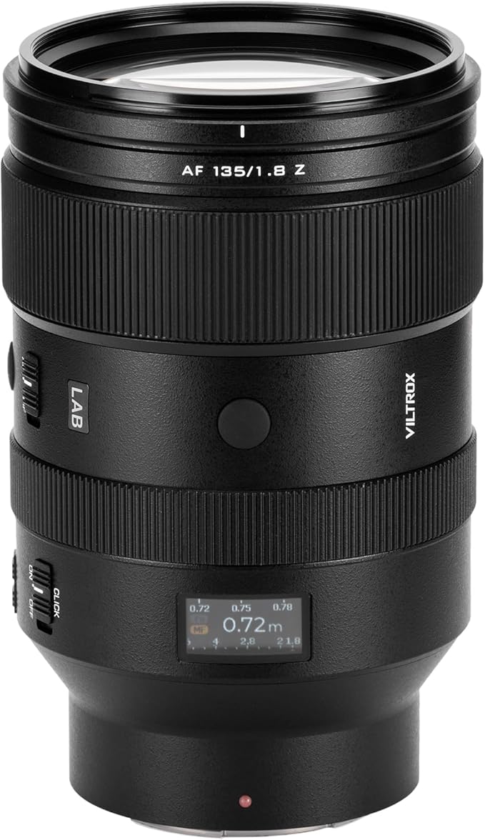 VILTROX 135mm f/1.8 Z, AF 135mm F1.8 LAB Z Lente para Montura Nikon Z, Lente Telefoto Media Montura Z de Fotograma Completo para Nikon Z Z6III Z6II Z7II Z5 Zf