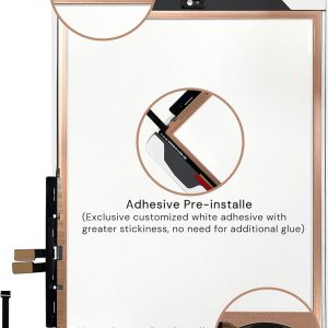 for iPad 6（6th Gen 2018 Released） Screen Replacement Digitizer Touch Glass, for iPad 9.7 Inch A1893 A1954, with Home Button & Full Repair Kit - Black