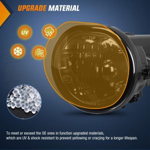 Nilight Fog Lights Assembly Compatible with 2003 2004 2005 2006 2007 2008 Toyota Matrix 2003-2008 Pontiac Vibe 2004-2010 Scion TC Smoke Lens w/9006 12V 55W Bulbs