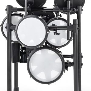 Alesis Nitro Max Kit - Juego de batería eléctrica con almohadillas de malla silenciosas, caja de doble zona de 10 pulgadas, Bluetooth, más de 440 sonidos auténticos, Drumeo, USB MIDI, pedal de patada