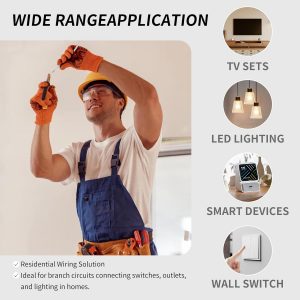 14/2 NM-B Cable 100 FT – UL Listed Residential Indoor Electrical Wire with Ground, Solid Bare Copper, 600V