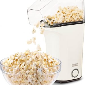 DASH Fresh Pop Popcorn Maker - Oil-Free, Air Popcorn Popper - With Measuring Cup & Recipe Guide - Perfect for Movie Nights - 16 Cups, White