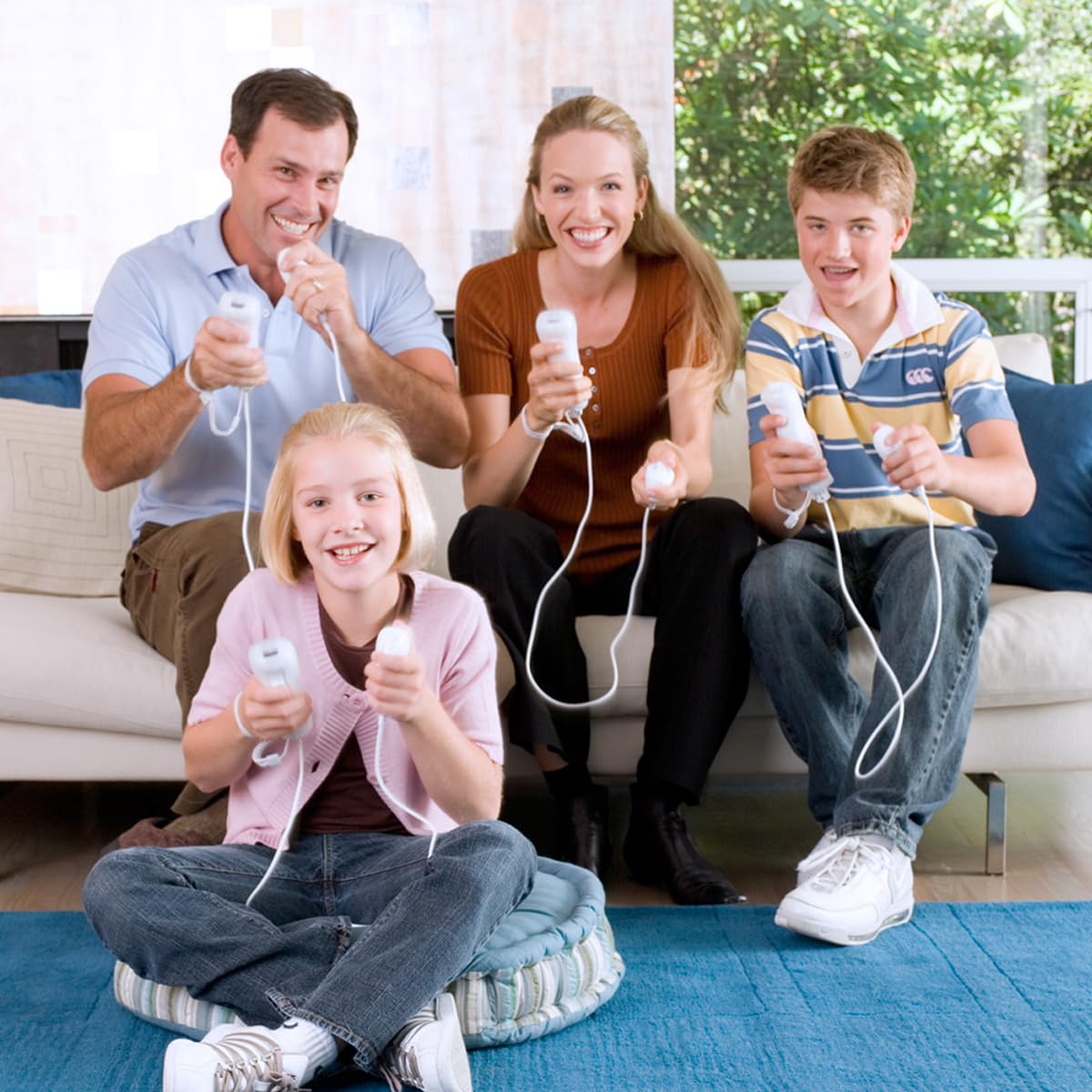 FASIGO Remote Controller with Nunchuck, Compatible with Nintendo Wii/Wii U, 2 Pack (White)