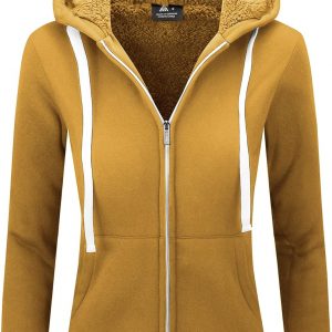 SWISSWELL Hoodies for Women Winter Fleece Sweatshirt - Full Zip Up Thick Sherpa Lined Hooded Jacket
