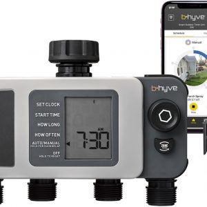 Orbit 24639 B-hyve XD Temporizador de riego de manguera inteligente de 4 puertos con concentrador Wi-Fi