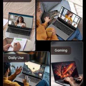 KAIGERR Laptop para juegos 2026, computadora portátil de 16.0 pulgadas con AMD Ryzen 7 H255 (8C/16T, hasta 4.5 GHz), 16 GB de RAM 512 GB NVMe SSD Windows 11, gráficos Radeon RX Vega 8, WiFi 6, KB