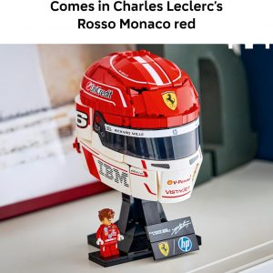 LEGO Editions Scuderia Ferrari HP Charles Leclerc Helmet - Building Set for Teens, Ages 14+ - Collectible F1 Display - Bedroom or Home Office Decor - Gift for Formula 1 Fans - 43014