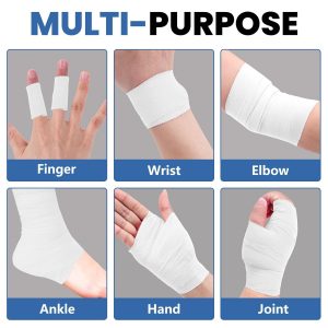 NUITPY 8 Pack Athletic Tape, White Sports Tape, Easy Tear Wrist Tape, Strong Adhesion Tapes for Boxing, Gymnastics, Hockey, Soccer, Lacrosse and First Aid(1.5in x 184ft Total)