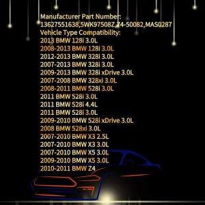 MAF Mass Air Flow Sensor Meter for 128i 328i 328xi 528i 528xi xDrive X3 X5 Z4 Replaces 13627551638 5WK97508Z 74-50082 MAS0287