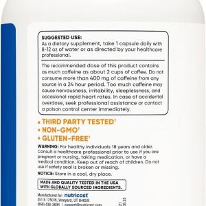 Nutricost Caffeine Pills, 200mg Per Serving (500 Caps)