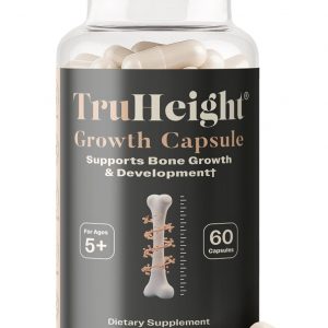 TruHeight Cápsulas de Crecimiento – Nutrición Alta para Suplemento de Crecimiento Natural para Niños y Adolescentes – Vitamina Pediátrica D, K, Calcio y Ashwagandha – Fortaleza Ósea – Vitaminas para
