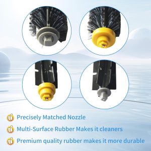 Kit de piezas de repuesto cepillo batidor flexible de cerdas y filtro Aero Vac y cepillo lateral compatible con iRobot Roomba 600 Series 595 610 614 618 620 630 640 650 660 680 685 690 692 694 695