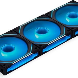 Lian Li UNI Fan SL-Infinity - Ventilador ARGB de 4.724 in, paquete triple, diseño de cadena de margarita, espejo infinito, efectos de iluminación personalizables, conexión de un cable con controlador, negro-UF-SLIN120-3B