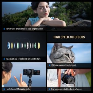 VILTROX AF 15 mm F1.7 Air Z Pocket Lens Auto Fcous F/1.7 Z-Mount Lente Portátil para Nikon Lente para Principiantes APS-C Lentes Prime de Gran Apertura