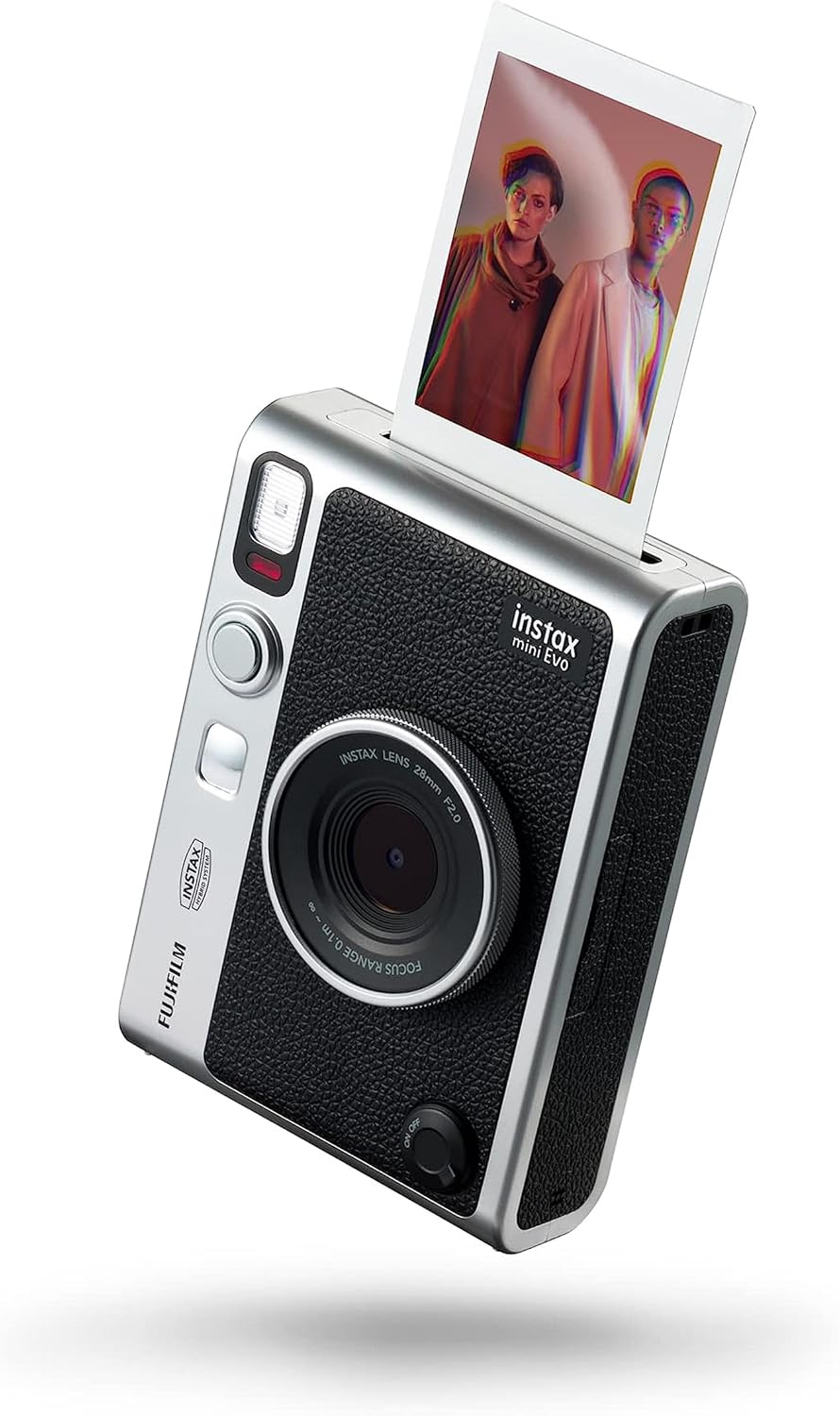 Instax mini EVO Cámara de Fotos e Impresora 2 en 1 con Pantalla LCD de 2.7 pulgadas, 10 Efectos de Lente y 10 Efectos de Película, Formato de Película Mini, Negro
