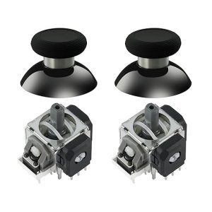 GuliKit TMR Magnetic Joystick Replacement Kit for PS5 DualSense/DualSense Edge Controller,Anti-Drift Electromagnetic Stick Repair Module with Thumbstick Caps, Soldering Required