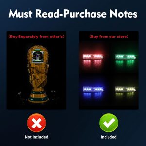 BrickBling Luz LED compatible con Lego FIFA World Cup Official Trophy, kit de iluminación creativa compatible con Lego 43020, no incluye modelo