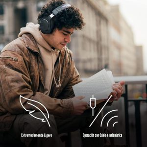 Audio-Technica ATH-M20xBT Auriculares inalámbricos sobre la oreja, color negro