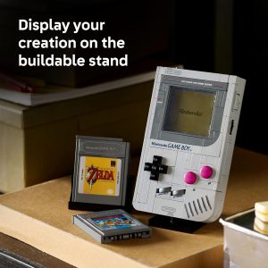 LEGO Super Mario Game Boy - Retro Building Sets for Adults, Ages 18+ - Gifts for Birthdays - Collectible Model with Game Paks and Display Stand - 72046